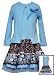 New Turquoise Brown Rose Circle Dress with Cardigan ~ Christmas Holiday 2T to 6X Girls