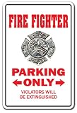 FIRE FIGHTER ~Novelty Sign~ parking signs fireman gift