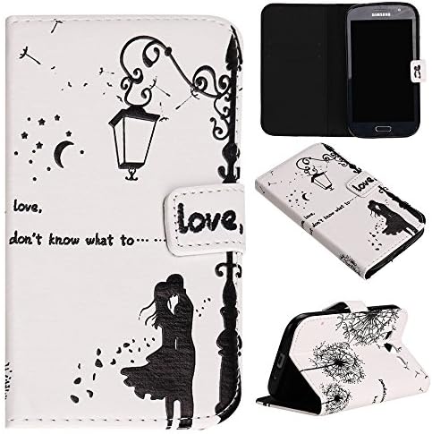 Ziotechnology Samsung Galaxy Grand Neo Plus Case Flip Magnetic Closure Stand Function Soft Silicone Bumper Premium PU Leather Protective Wallet Cover Skin Shell-Romantic Lover