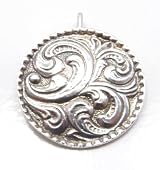 Sterling Silver Rosemalling Pendant