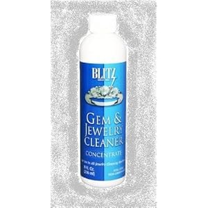 Sonic Wave Professional Ultrasonic Cleaner - Cleans Jewelry, Optics, Eyeglass, and Other Delicate Items + Blitz Jewelry & Gem Cleaner (Concentrate 8oz.) + Professional 100% Cotton Flannel All-in-one Jewelry Cleaning, Buffing and Tarnish Shielding Cloth