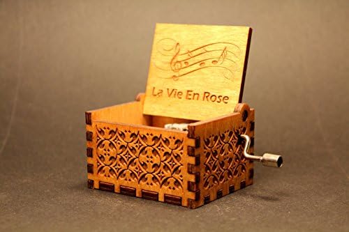 Engraved Wooden Music Box La Vie En Rose