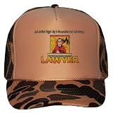 Just another friggin' day in the paradise that I call being a LAWYER Adult Brown Camo Mesh Back Hat / Baseball Cap