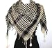 Classic Arab Kafiyah Light Olive and Black - Square Shawl