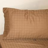 DAMASK CHEQUER 500 Thread Count Bed Sheet Set Full (Gold)