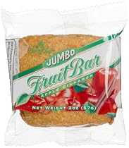 Betty Lou's Jumbo Fruit Bars, Cinnamon Apple, 2-Ounce Packages (Pack of 12)