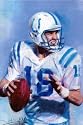 Peyton Manning (With Football) Sports Poster Print - 11" X 17"