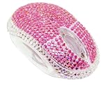 Pink Diamante Wired USB Mouse