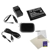 New Replacement Charger + Battery + USB Cable + Black Case + Screen Protect ....