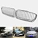 ANZIO Euro Front Center LH & RH Kidney Grille Grill Fit For BMW E38 4 Door Sedan 740i 740iL 750iL 95 96 97 98 99 00 01 (Chrome Black)