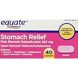 Equate Stomach Relief Caplets 40ct Compare to Pepto-Bismol
