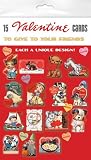 Set of 15 Vintage Classic Valentine Cards with Envelopes