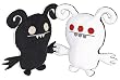 Uglydoll Turny Burny Is 14" Tall (Black/white)-