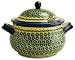 Kitchen & Housewares : Bunzlauer Polish Pottery 1004-DU1 3-Quart Terrine with Lid, Yellow with Blue and Green