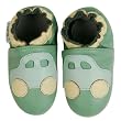 Momo Baby Soft Sole Baby Shoes - Car Ice Green
