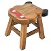 Hand-carved & Painted 'Friendly Hippo' Children's Sitting Stool
