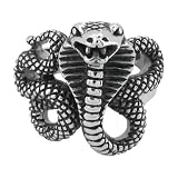 Inox Jewelry Cobra Snake 316L Stainless Steel Ring