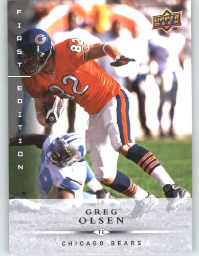 Greg Olsen / Chicago Bears / 2008 Upper Deck First Edition Football Card # 24 / NFL Football Trading Card in Screwdown!