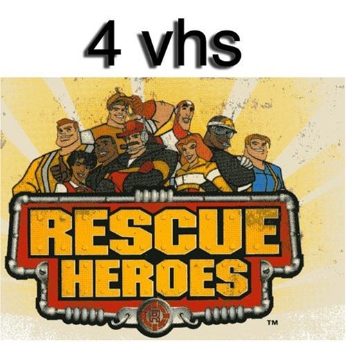 rescue heroes set 4 vhs: Rescue Heroes: Cave In, Rescue Heroes--last Stop+rockstar on the Rocks, Rescue Heroes: White Wall of Terror and Wildfire, Rescue Heroes: Storm of the Century (Parts I and II)