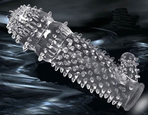 Big Spike Dotted Ribbed delay thickening thorn Condom Can Reuse 50 Times pink