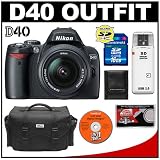 Nikon D40 Digital SLR Camera with 18-55mm II AF-S DX Lens + 16GB SD Card + Case + Cameta Bonus Accessory Kit