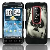 HTC Evo 3D Plastic Hard Shell Protector Case Cover - Spade Skull