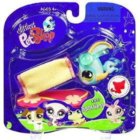 Littlest Pet Shop Assortment 'B' Series 2 Collectible Figure Blue Angel Fish with Surf Board