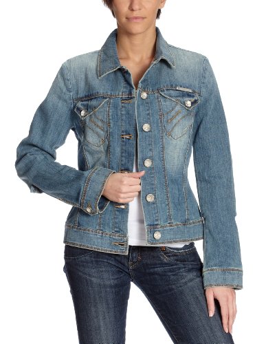 Fornarina Textil Damen Blazer & Sakko BER3663D550CB, Gr. 36 (M), Blau (light denim) Preisvergleich