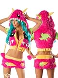 Sexy Faux Fur Monster Costume Mini Skirt - MEDIUM