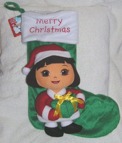 Dora the Explorer as Santa 16.5" Christmas Stocking With Dangling Legs