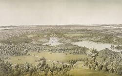 Central Park, Looking South from the Observatory at Belvedere Castle, ca. 1859 - 16" x 20" - Fine-Art Gicl??e Photographic Print of an Image from the Library of Congress Collection