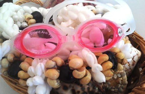 Rx Swim Goggles (Power -4.0) Pink (for Kids, Teen & Adults includes all 3 bridge sizes S,M,L)