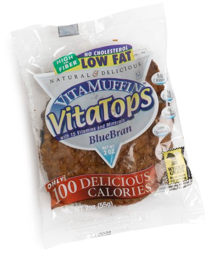 Vitalicious Blue Bran Vita Tops , 2-Ounce Units (Pack of 24)