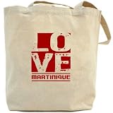 Canvas Tote Bag Beige  Love Martinique  Country
