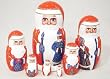 Carved Santa Russian Nesting Doll 7pc./8"