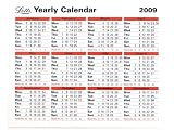 Letts 2009 YC Yearly calendar with one year to view format, EACH