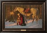 The Prayer At Valley Forge - Arnold Friberg Gallery Quality Framed Art Print Textured Lithograph 22x31- Washington Picture War