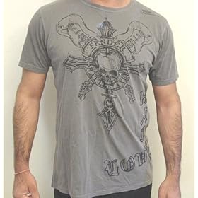 Click here to buy Fender Love Hate Tee Shirt Skull Cross Guitars T Shirt Medium - XXL by Fender Footwear.
