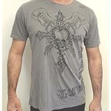 Buy Fender Love Hate Tee Shirt Skull Cross Guitars T Shirt Medium - XXL by Fender Footwear