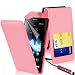 SUPERGETS� Sony Xperia S Premium Quality Top Flip Leather Case Covers Includes Screen Protector , High Capacitive Touch Screen Stylus and Polishing Cloth Baby Pink