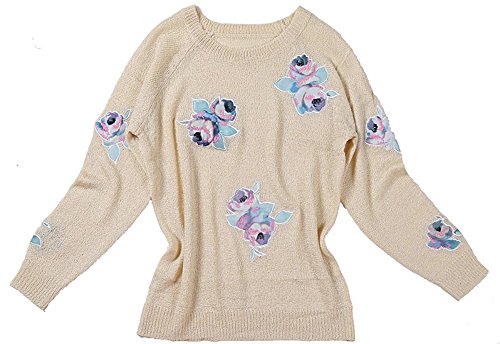 セーター ニット トレーナー ブルゾン ジャケット 長袖 薔薇 セクシー フレア ２次会 エレガンス 花柄 美脚 デート パーティ 秋物 冬物 可愛いスカーフ付き R214