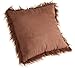 Brentwood 18-Inch Mongolian Faux Fur Pillow, Chocolate