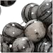 Matrix/Picasso Black Grey Jasper Round Beads 8mm / 15.5 Inch Strand