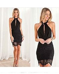 Sexy Halter Cocktail Nylon/Rayon/Spandex Lace Bandage Dress/Bodycon Dress/Club Dress/Evening Dress/Prom Dress/Party Dress/Wedding Dress 