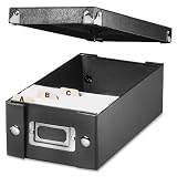 Snap-N-Store 3x5 Index Card Box, Black (SNS01573)
