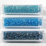 SG Paris - Rue De La Perle - Perles En Verre/Rocaille 2Mm 3 Tubes De 7Gr Chacun En Camaieux/Blue Ab