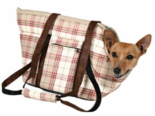 Trixie 3625 Cleo Tasche, Baumwolle, 25 &times; 30 &times; 32 cm, beige/rot kariert Preisvergleich