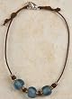 Anklet - Blue Recycled Glass