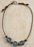 Anklet - Blue Recycled Glass