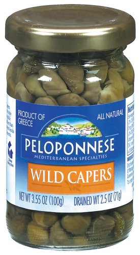 Peloponnese Wild Greek Capers, 2.5-Ounce Jars (Pack of 6)